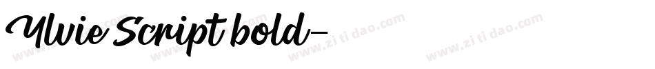 Ylvie Script bold字体转换